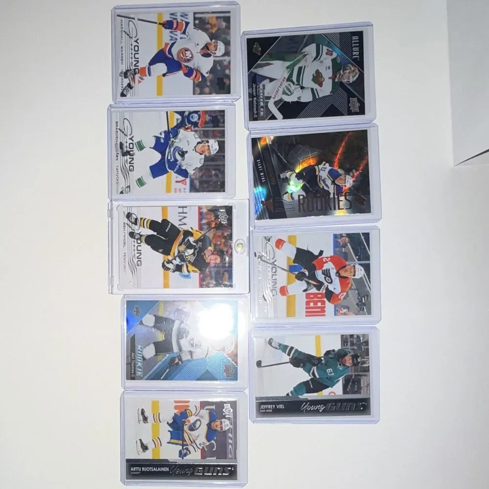Upper Deck 2020-21 NHL Young Guns & Allure Rookie 9-Card Lindblom, Kindel. OBO